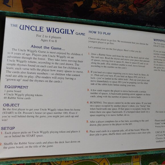 THE UNCLE WIGGILY BOARD GAME 2003 - Picture 4 of 4